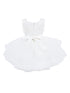 Baby Girls Lala & Erina Ivory Lace Rose Adorned Flower Girl Dress 3-24M back